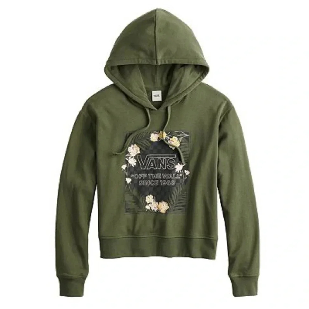 New Juniors' Vans Chasin Blooms Clipped Hoodie